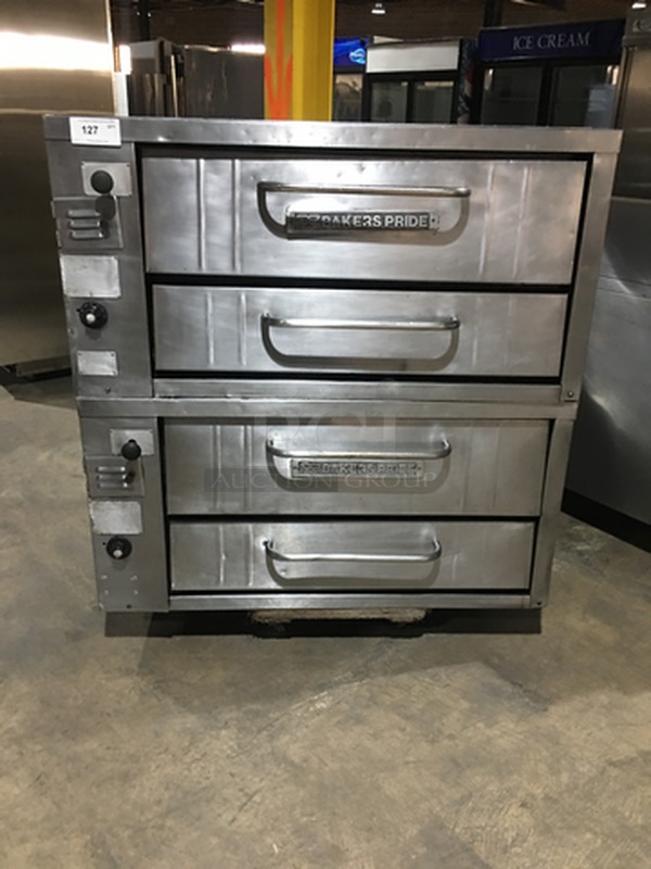 Sweet! Bakers Pride Natural Gas Powered Pizza Oven! Model 151 Serial 37738! 2 X Your Bid! 