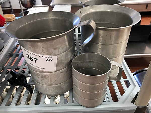 Three Aluminum Measuring Cups