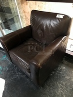 Brown Leather Lounge Chair