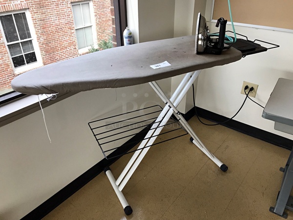 Commercial Ironing Table w/ Iron & Continuous Feed Water Stand