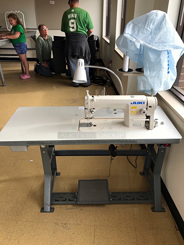Juki DDL-8700 High-speed Single Needle Straight Lockstitch Industrial Sewing Machine with Table and Servo Motor, 115v 1ph, Tested & Working!