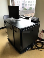 Smart Solution Presenter Podium on Casters Includes Middle Atlantic Power Management System, Extra IN1506 Presentation Switcher & JVC DVD & VHS Player