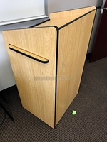 Wooden Presentation Podium on Casters