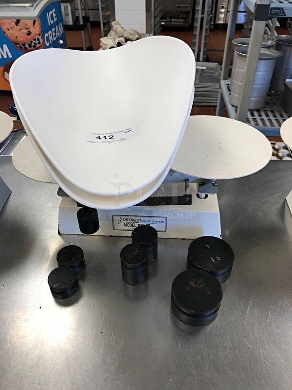 Detecto 1001-TB Bakers Dough Scale w/ Flour Scoop & Lead Weights - Image 1 of 3