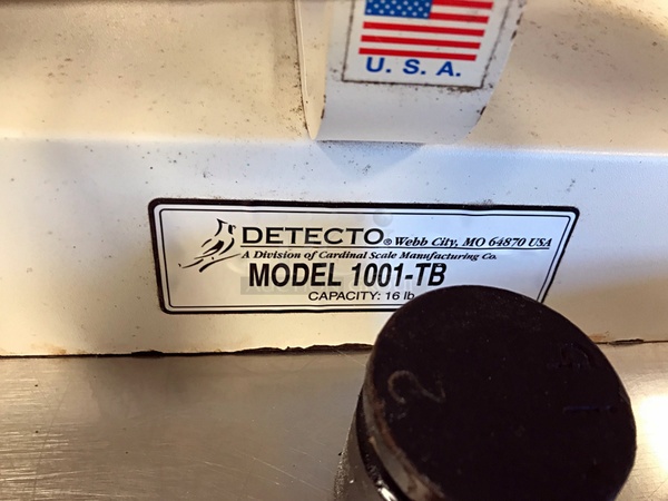 Detecto 1001-TB Bakers Dough Scale w/ Flour Scoop & Lead Weights - Image 3 of 3