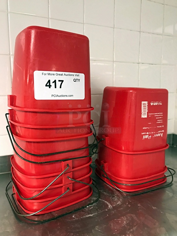 Red Sanitizer Buckets - Image 1 of 1