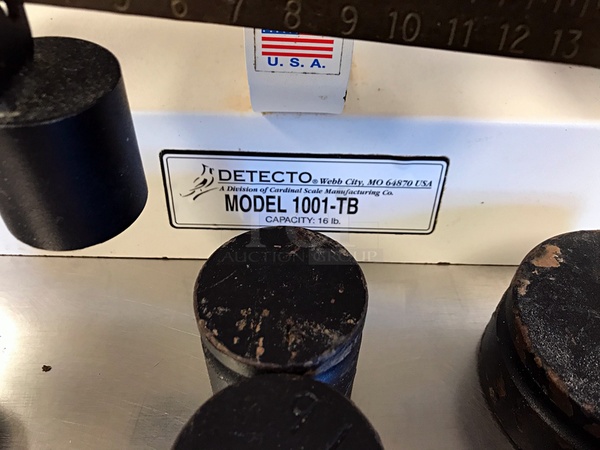 Detecto 1001-TB Bakers Dough Scale w/ Flour Scoop & Lead Weights - Image 2 of 2