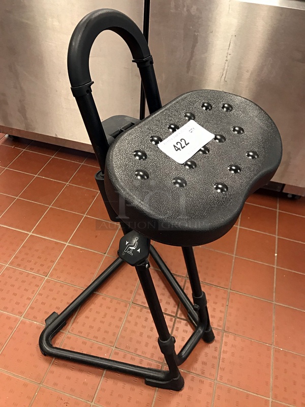 Lyon 2092N Industrial Sit Stand Stool, Seat height adjustable from 22-3/4" to 32-3/4" - Image 1 of 4