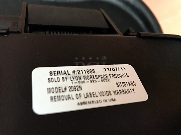 Lyon 2092N Industrial Sit Stand Stool, Seat height adjustable from 22-3/4" to 32-3/4" - Image 4 of 4