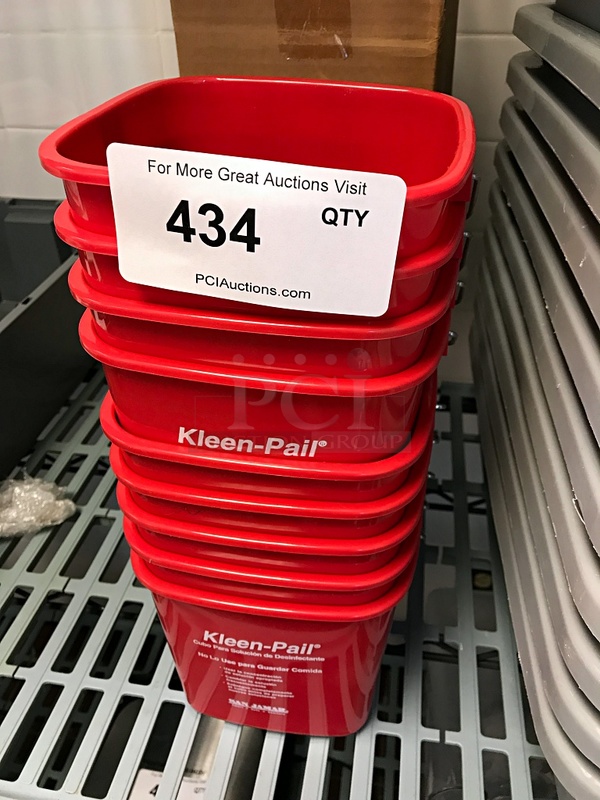 Red Sanitizer Buckets - Image 1 of 1