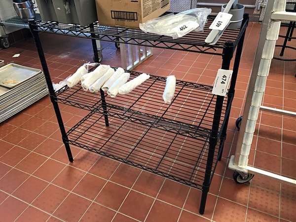 Black Metro Wire Rack w/ Three Shelves - Image 1 of 1