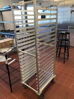 Welded Aluminum Bakers Speed Rack on Casters