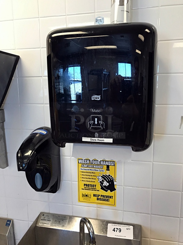 Advance Tabco Stainless Steel Floor Standing Hand Sink w/ Foot Pedal Faucet & Splash Guards - Image 2 of 3
