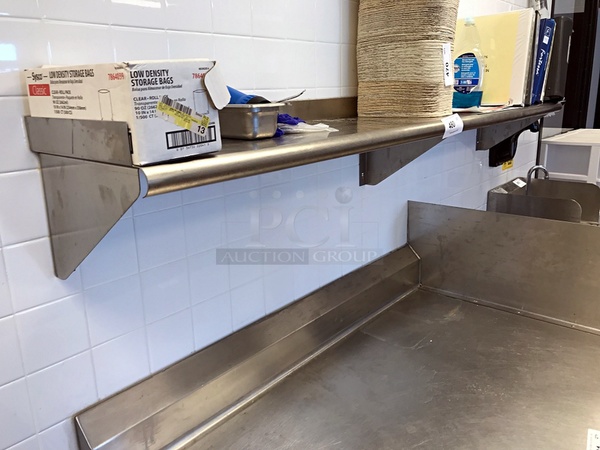 6' Stainless Steel Wall Shelf - Image 1 of 2