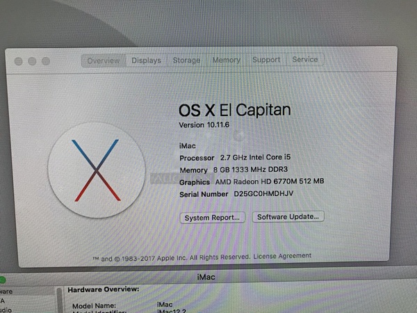 Apple 27" iMac w/ 2.7 GHz Intel Core i5 Processor, 8GB RAM & 1 TB HDD - Image 4 of 7