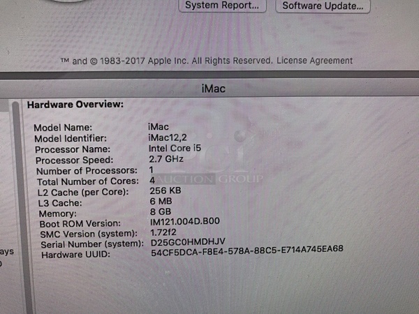 Apple 27" iMac w/ 2.7 GHz Intel Core i5 Processor, 8GB RAM & 1 TB HDD - Image 5 of 7