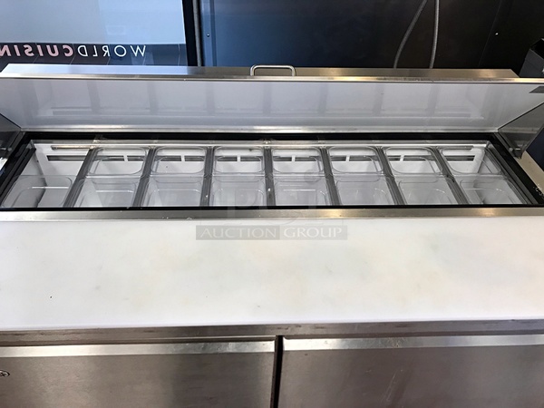 2017 MODEL! Serv-Ware Refrigerated Mega-Top Salad / Sandwich Prep Table, 115v 1ph, Tested & Working! - Image 2 of 4