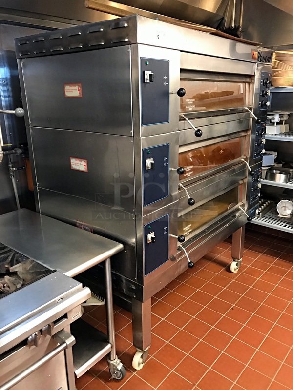 Revent 649U HC 3x31211 Triple Stack Electric Modular Deck Oven w/ Stone Hearth, 208v 3ph, Tested & Working! - Image 2 of 6