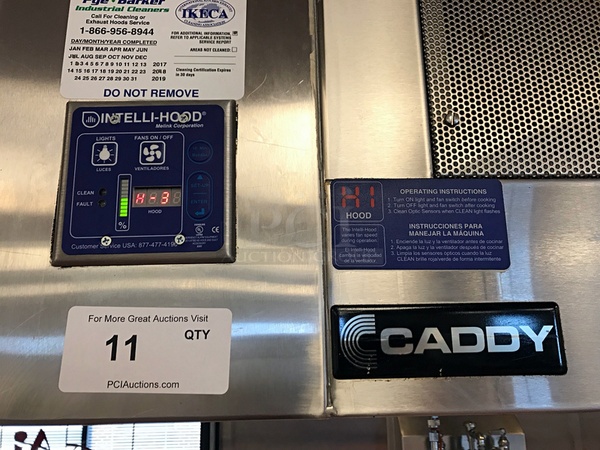 Caddy Stainless Steel Type 2 Kitchen Grease Hood, Complete Package Includes Fire Suppression System, Exhaust & Return Fans & Intelli-Hood Management System, Tested & Working! - Image 5 of 5