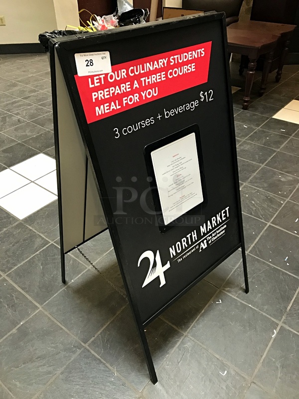 Metal A Frame Sandwich Board - Image 1 of 2