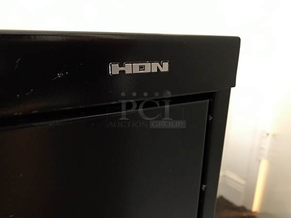 Herman Miller Book Shelf w/ Two Draws, HON Two Draw Lateral Filing Cabinet & Three Draw Filing Cabinet - Image 4 of 5