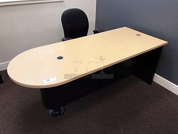 Herman Miller Desk & Task Chair w/ Two Draw Filing Cabinet - Image 1 of 4
