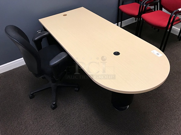 Herman Miller Desk & Task Chair w/ Two Draw Filing Cabinet - Image 2 of 4