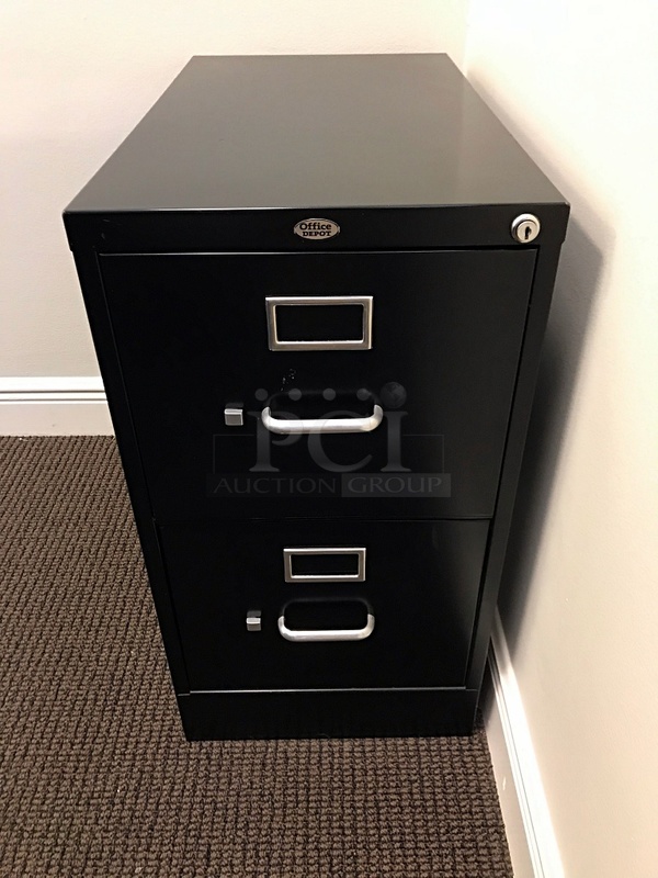 Herman Miller Desk & Task Chair w/ Two Draw Filing Cabinet - Image 3 of 4