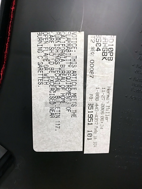 Four Herman Miller Stackable Red Task Chairs - Image 2 of 2