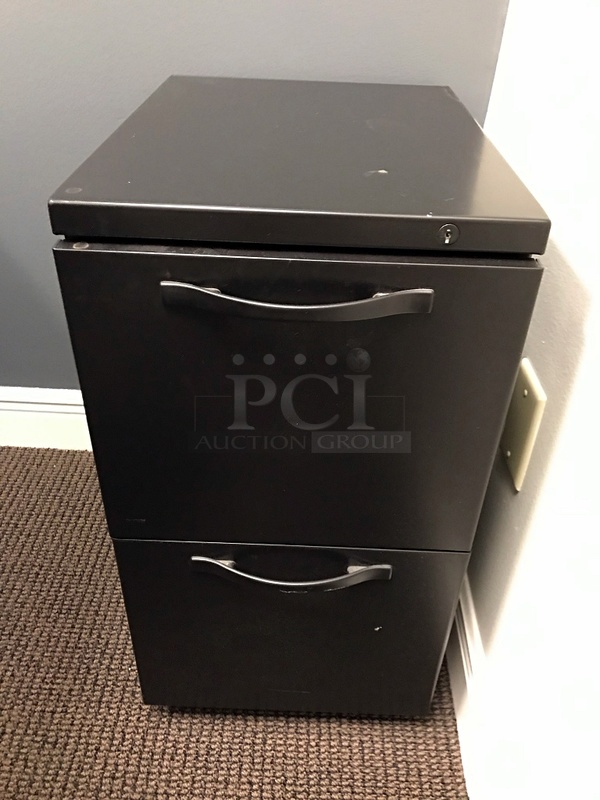 Herman Miller Desk & Task Chair w/ Two Draw Filing Cabinet - Image 3 of 5