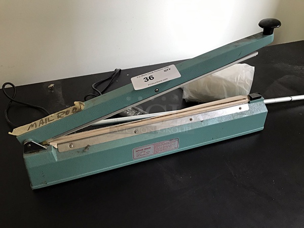20" Electric Poly-Bag Heated Sealer, Includes Partial Roll of Bags, 110v 1ph - Image 1 of 3