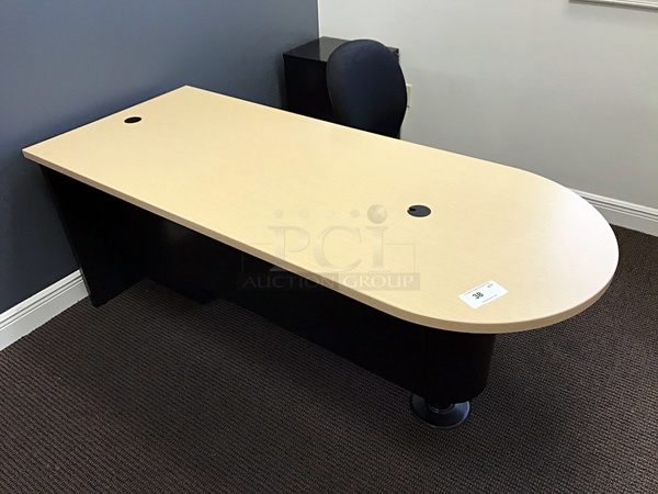 Herman Miller Desk & Task Chair w/ Two Draw Filing Cabinet - Image 1 of 4