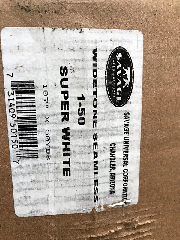 Three Boxes of Widetone Seamless Paper Rolls, Super White, Fashion Gray - Image 2 of 4
