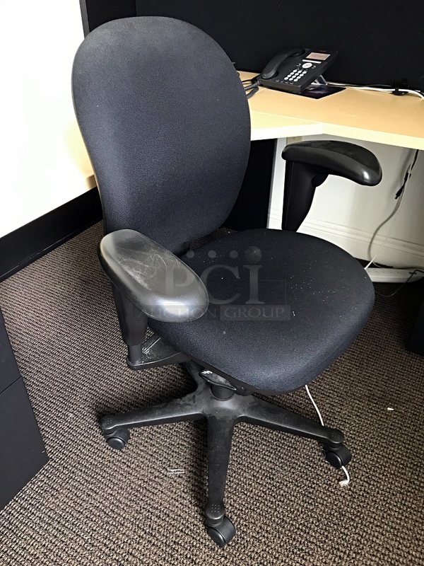 Herman Miller Corner Desk & Task Chair w/ Two Drawer Lateral Filing Cabinet - Image 2 of 4