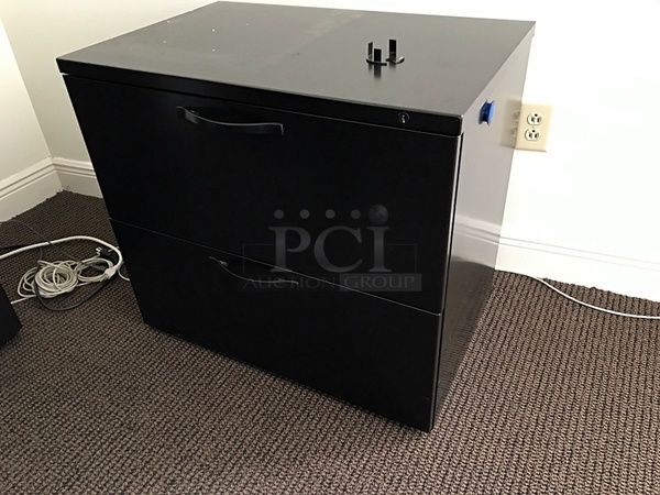 Herman Miller Corner Desk & Task Chair w/ Two Drawer Lateral Filing Cabinet - Image 3 of 4