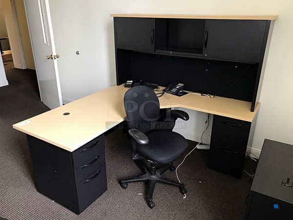 Herman Miller Corner Desk & Task Chair w/ Two Drawer Lateral Filing Cabinet - Image 4 of 4