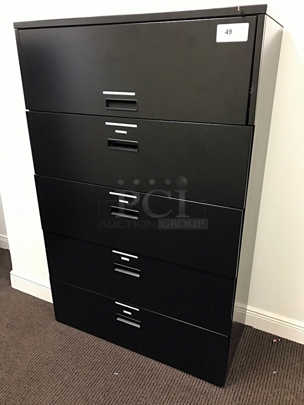 Two Five Drawer Lateral Filing Cabinets - Image 2 of 3
