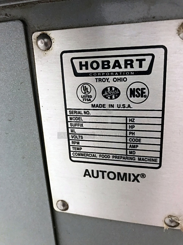 Hobart D300T 30qt Floor Mixer w/ Timer & Attachments, 120v 1ph, Tested & Working! - Image 5 of 5