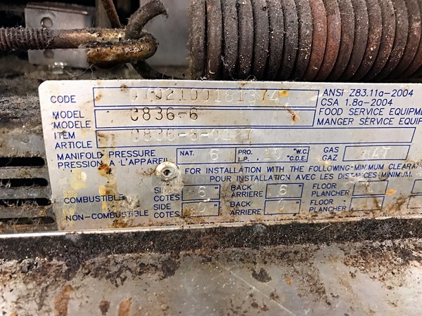 US Range 6 Burner Natural Gas Range w/ Standard Oven, Tested & Working - Image 5 of 5