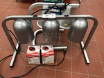 LIKE NEW! Nemco Countertop Food Warmer Heat Lamps w/ Two Spare Bulbs, 115v 1ph, Tested & Working! (2x bid)