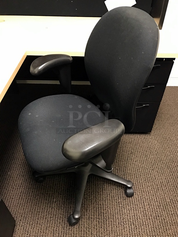 Herman Miller Corner Desk w/ Over Head Storage & Tack Chair - Image 3 of 3