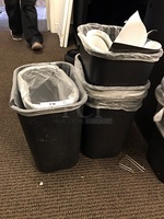 Five Office Waste Bins