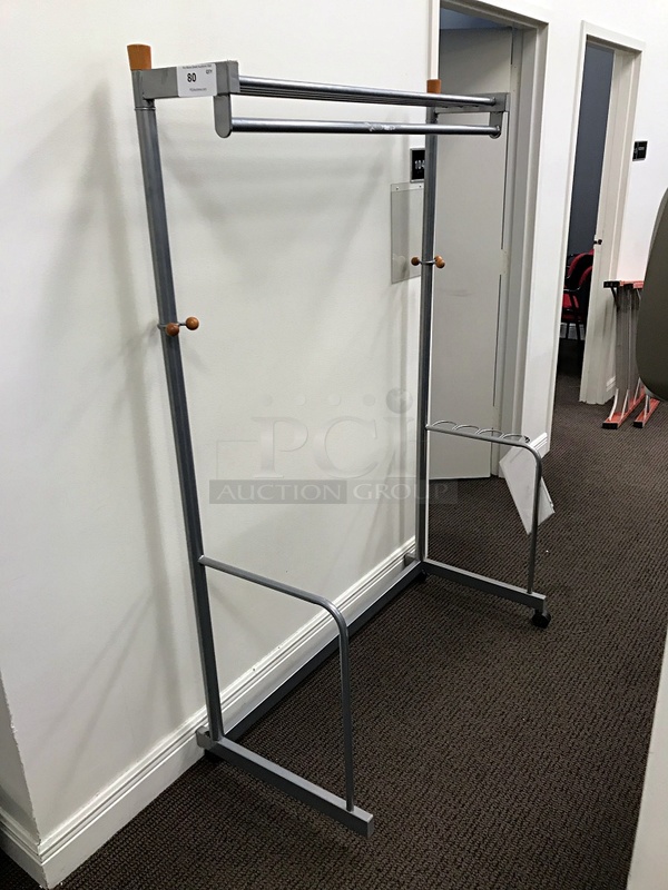 Clothes / Coat Rack on Casters - Image 1 of 2