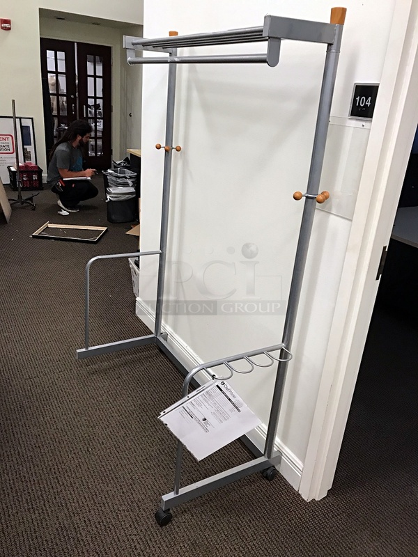 Clothes / Coat Rack on Casters - Image 2 of 2