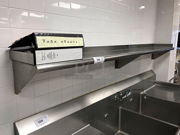 7' Stainless Steel Wall Shelf - Image 1 of 1