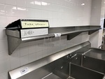 7' Stainless Steel Wall Shelf