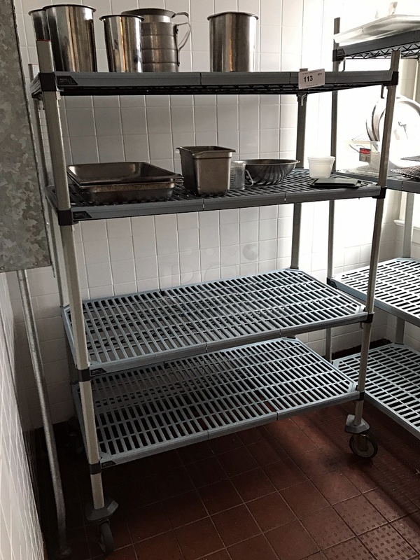 Metro Max Q Antimicrobial Rack w/ Four Shelves on Casters
