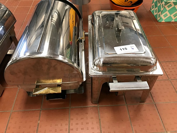 Full Size Roll Top Chafing Dishes & Stands (4x bid) - Image 2 of 4
