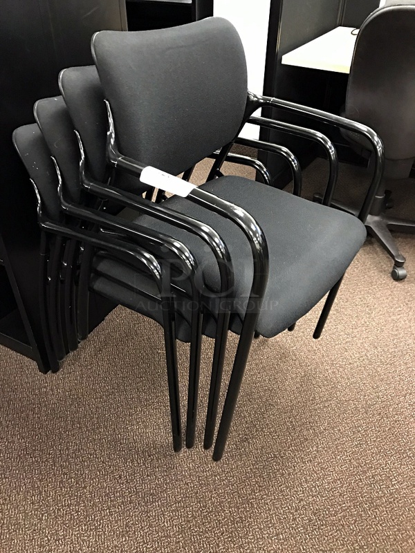 Four Herman Miller Black Stackable Side Chairs - Image 1 of 1