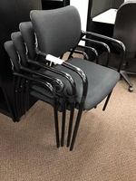 Four Herman Miller Black Stackable Side Chairs